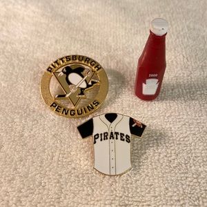 Pittsburgh Pins Includes Penguins, Vintage 2000 Heinz Ketchup Bottle & Pirates